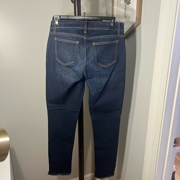 Eileen Fisher Jeans 4 Slim Tapered Tri Blend Dark Wash Stretch Organic Cotton - Picture 4 of 5